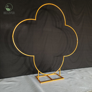 Bogen Hintergrund Metall geschmiedet Hochzeits bogen Blumen ballon Hintergrund für Outdoor-Dekor Rahmen Hintergrund Stand Hochzeit Blumen bogen - Product Image 1