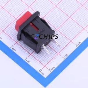 PB-04B-R Push Button Switch Switch No Lock Square Button Through Hole 3A - Product Image 2