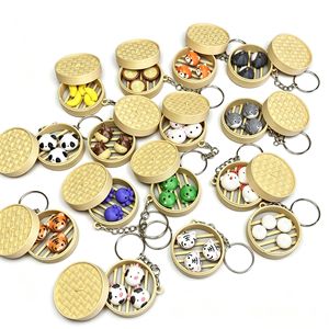 New fluffy animal stress-relief cute keychain decoration <b>toy</b> in a steamer - Product Image 3