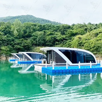 Maison flottante de célébrité d'Internet, deux chambres, deux salons, pour pêcheurs, maison flottante sur l'eau, ferme, voyage, lac, bateau de surface, aluminium
