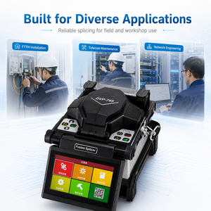 Máquina de Fusión de Fibra Óptica Automática Marca GLGW con Pantalla de 4.3 Pulgadas y 3 en 1 Abrazaderas para Proyectos FTTH de Telecomunicaciones, Cable Óptico SC/SM - Product Image 3