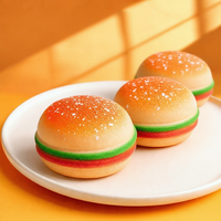 Jouet Squishy Hamburger Anti-Stress, Jouet Alimentaire Kawaii en Forme de Burger, à Remontée Rapide, Doux à Presser, Faux Aliments pour Enfants et Adultes