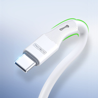 DUZZONA A11 Câble USB en silicone liquide PD 65W Type-C Blanc Câble de charge rapide pour iphone 15/16 Câble 1M pour Android