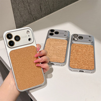 Casing HP iPhone 17 16 15 14 Pro Max dari Kayu Asli dengan Kaca Kamera Konversi, Bingkai Lensa Matte Warna-warni, Penutup Belakang Berbahan Kayu