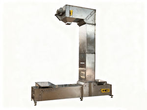 Neuer HFRD Maßgefertigter Edelstahl Industrieller Gerösteter Kaffeebohnen-Mehrfachauslass Verstellbarer Hebe-T-Typ Vertikaler Förderer - Product Image 1