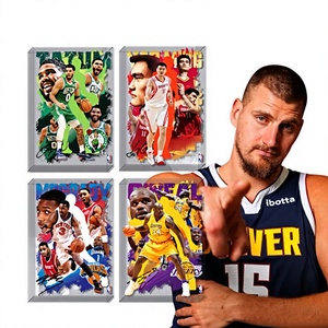 Brique de carte acrylique <span class=keywords><strong>NBA</strong></span> Star avec impression HD, motifs recto-verso, ornement de table rectangulaire pour anniversaire/fête - Product Image 5
