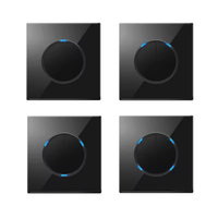 Abuk, luz LED moderna, interruptor de atenuación de Control táctil, Panel acrílico esmerilado, interruptores y enchufes de pared universales con iluminación azul