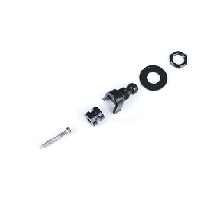 Guitarra acústica eléctrica Cinturón negro Hebilla Correa Botones de bloqueo Bajo Ukelele Correa Hebilla Blocco Cinturino - Product Image 2