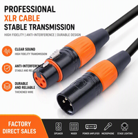 Câble audio XLR mâle vers femelle ABCCABLS, connecteur XLR 3 broches plaqué or, OFC, cordon micro anti-interférence pour table de mixage de scène