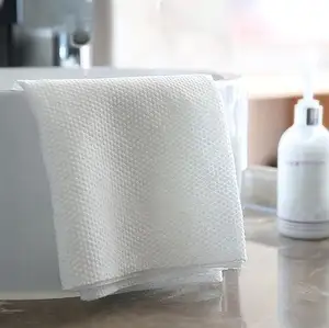 Asciugamano monouso in fibra vegetale di bambù eco ad assorbimento forte di qualità all'ingrosso e asciugamano da bagno asciugamano da bagno usa e getta