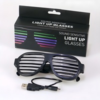Fashion Party LED Lunettes luminescentes à commande vocale Bar Concert Carnaval Nuit Musique Mélodie Couleur Pulsating Glitter Glasses