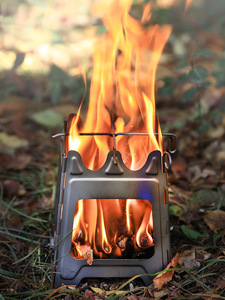 Estufa de Leña Portátil de Titanio para Cocina al Aire Libre, Picnics, <span class=keywords><strong>Camping</strong></span> y Barbacoa, Estufa Plegable Compacta, Combustible Sólido de Alcohol 300g - Product Image 6
