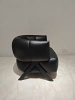 Nouveauté tissu fauteuil de salon en cuir véritable salon chaise de loisirs velours d'agneau hall d'hôtel canapé de réception en bois massif