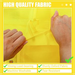 Organisateur de chaussures à suspendre sur la porte, 40 poches, en maille jaune, pour rangement dans le placard, type crochet antidérapant - Product Image 4