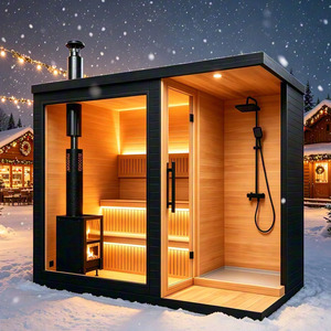 Cabine de sauna extérieure de luxe en bois massif pour jardin, sauna pour <span class=keywords><strong>spa</strong></span> et bien-être à domicile - Product Image 2