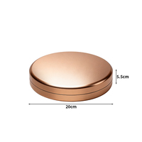 Boîte ronde en aluminium avec couvercle discret, étui métallique réutilisable pour thé, gâteau, poudre de matcha, bonbons, baume et emballages spécialisés