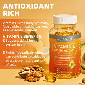 Cápsulas de Vitamina <span class=keywords><strong>E</strong></span> Softgel 60pcs 1000IU de Marca Privada Suplementos Herbais de Rápida Absorção - Product Image 2