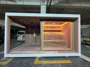 All-in-One Relaxation <strong>Sauna</strong> Room Red Cedar Outdoor Dry <strong>Sauna</strong> Infares <strong>Sauna</strong> with Shower - Product Image 2