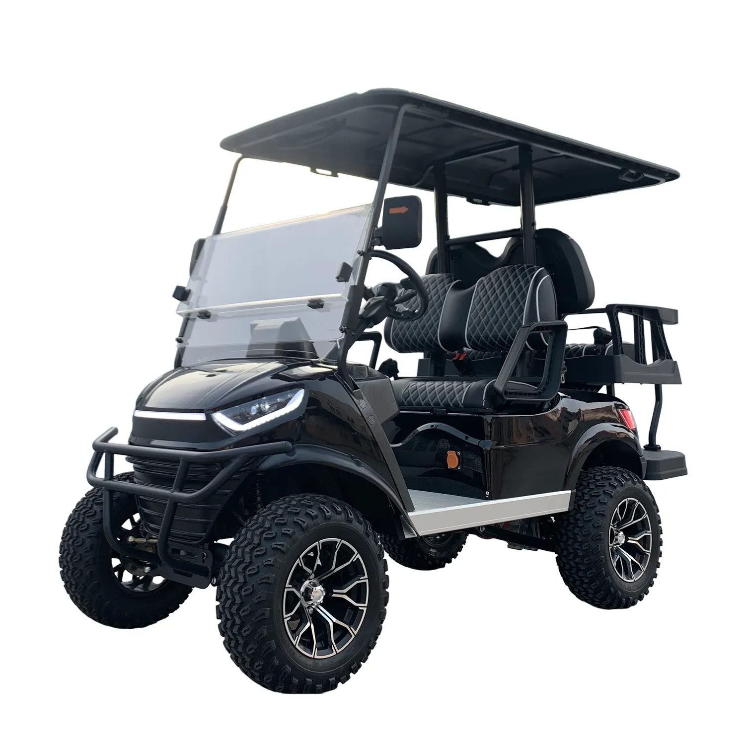 Rosa usa mercado MMC vintage solar 2 plazas 10 6 4 asiento 4 ruedas carrito de golf cuerpo hecho China calle legal