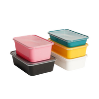 Boîte d'emballage alimentaire en plastique à 4 compartiments pour vente en gros, boîte à lunch carrée en plastique, moule