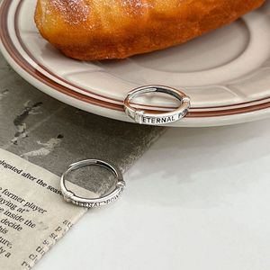 S925 Sterling Silver Letter <b>Open</b> <b>Ring</b> For Women Gift Jewelry - Product Image 3