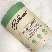 Boîte d'emballage cadeau en carton imprimé de logo personnalisé fantaisie tube de poudre de booster de linge non toxique avec couvercle en métal