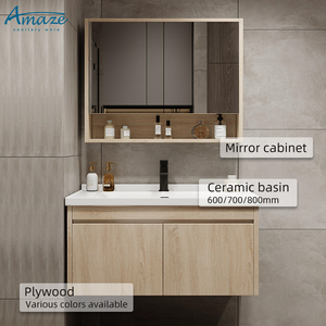 <span class=keywords><strong>Mueble</strong></span> de <span class=keywords><strong>Baño</strong></span> de Lujo de Madera Contrachapada, <span class=keywords><strong>Mueble</strong></span> de <span class=keywords><strong>Baño</strong></span> Suspendido en la Pared con <span class=keywords><strong>Lavabo</strong></span>, Gabinete de Almacenamiento con <span class=keywords><strong>Lavabo</strong></span> <span class=keywords><strong>y</strong></span> <span class=keywords><strong>Espejo</strong></span> - Product Image 1
