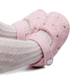 Chaussures de princesse brodées en dentelle avec nœud pour enfants, chaussures de fête pour bébés filles, vente en gros, nouveauté - Product Image 4