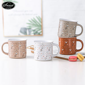 Nuova Tazza in Ceramica Smaltata SWT da 14oz con Disegni di Caffè, Colori Caffè, Set di Tazze in Ceramica per Campeggio e Attività all'Aperto, Idea Regalo - Product Image 3