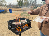 Piédestal rotatif américain Commercial Park Charcoal BBQ Grills avec poteau