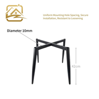 Pieds de chaise en métal chromé massif de 42 cm, vente en gros d'usine moderne, pieds de chaise en fer, support de canapé pour chaise