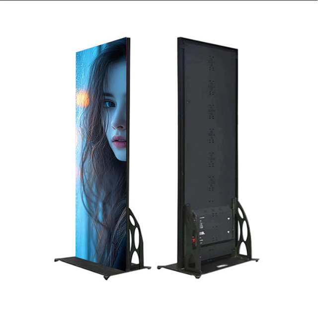 GOB P1.86 P2.5 Movable Mirror Standing Floor Indoor Led Poster Screen Digital Business Advertising LED Poster Display
