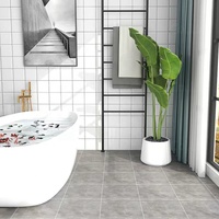 Carreaux de Sol en Céramique Gris Foncé Effet Ciment Moderne Antidérapants 300x300 600x600 pour Salle de Bain