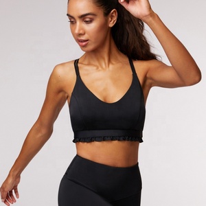Séchage rapide Qui Évacue L'humidité Personnalisé Super <span class=keywords><strong>Doux</strong></span> Sexy Femmes Croix <span class=keywords><strong>Yoga</strong></span> Sport Soutien-Gorge Top Avec Plastron - Product Image 1