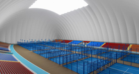 Domo Deportivo Inflable de Gran Tamaño, Estructura Sostenida por Aire, para Entrenamiento de Fútbol