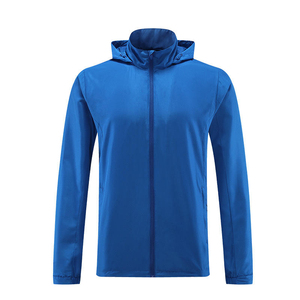 Veste coupe-vent de sport pour homme, imperméable, coupe-vent, séchage rapide, 100% polyester, pour la course à pied, le football, l'automne - Product Image 1