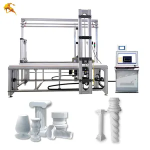 Máquina de corte de espuma EPS 3D CNC de 4 ejes, cortador de alambre caliente de poliestireno para formas EPS, cortador de alambre caliente