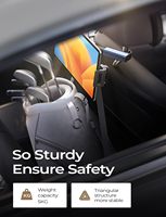 Support de tablette LISEN pour voiture, support de téléphone rétractable pour appuie-tête, support pliable pour siège arrière de voiture, de 4,7 à 13 pouces, pour iPad Pro Samsung
