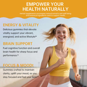 비타민 B 구미 신진 대사를위한 허브 보충제 스트레스 감소 기분 안정화 비타민 B 복합체 - Product Image 6