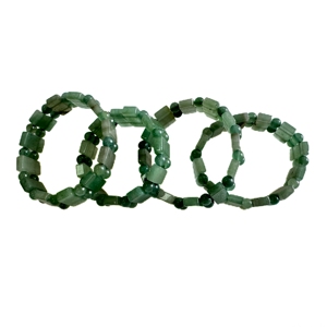 Joyería de jade puro natural sin teñir al por mayor, pulsera de jade con piedra verde de Aventurina para mujer - Product Image 3