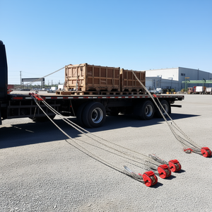Kit de Amarre de Cadenas de 5/16 Pulgadas, Capacidad de 6600 Libras, 4 Amarres de Trinquete, 2 Ganchos de Agarre, Cadenas de 21 Pies Grado 80 para Transporte - Product Image 2