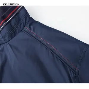 CORBONA Recién llegado Hombres Verano Otoño Chaqueta Hombre Abrigo Moda Azul marino Moda al aire libre Parka Causaull A prueba de viento Estilo alto