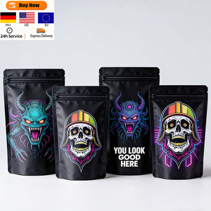 ถุงฟอยล์อลูมิเนียมแบบตั้งได้ พิมพ์ลายตามสั่ง เป็นมิตรกับสิ่งแวดล้อม สำหรับอาหารเด็ก ขนาด 3.5 กรัม/7 กรัม/14 กรัม/28 กรัม ผลิตจากฟิล์มไมลาร์โพลีเอสเตอร์และพลาสติก - Product Image 1