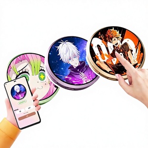 Colgante Electrónico Inteligente Demon Slayer <span class=keywords><strong>Shinobu</strong></span> y Giyuu, Regalo, Insignia LED Demon Slayer con Control por App, Adorno de Anime - Product Image 1
