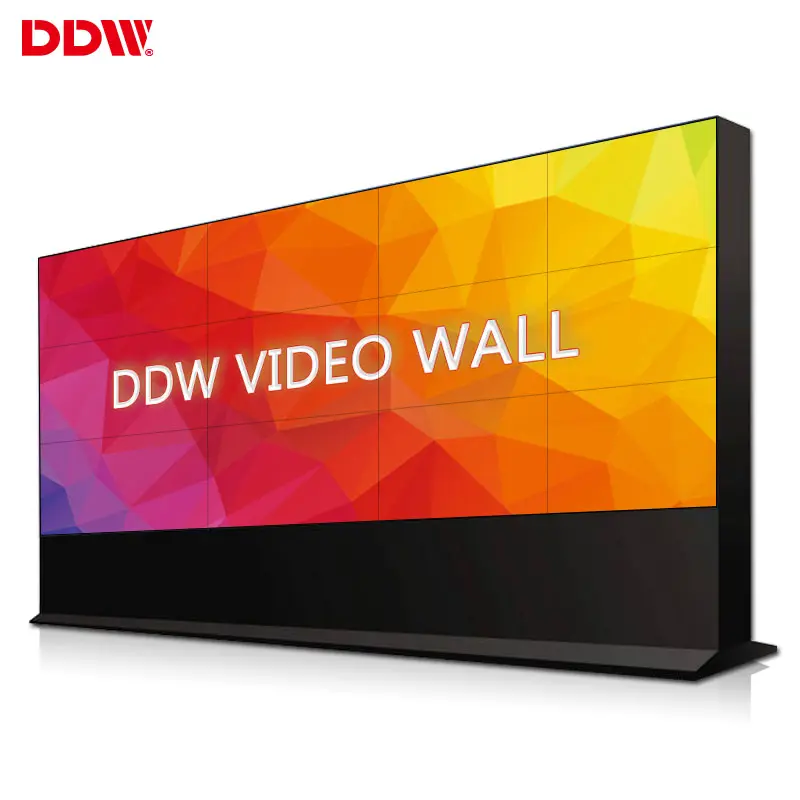 Panel Dinding Video Oled Dalam Ruangan 46 49 55 Inci 3X3 4K Sistem Cctv Bingkai 2X2 Lcd Dinding Video