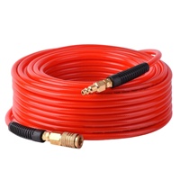Tuyau de compresseur d'air durable 1/4"X100FT en polyuréthane (PU) renforcé avec raccords rapides et coupleurs 1/4 po bleus