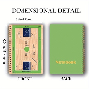 A5 mịn bằng văn bản giấy bóng rổ Tòa Án thiết kế xoắn ốc máy tính xách tay cho Tạp Chí - Product Image 2