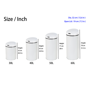<span class=keywords><strong>Cubo</strong></span> de <span class=keywords><strong>Basura</strong></span> Inteligente de Acero Galvanizado de 60 <span class=keywords><strong>Litros</strong></span> (<span class=keywords><strong>16</strong></span> Galones) con Sensor, para Interiores, con Tapa para Bolsas de <span class=keywords><strong>Basura</strong></span>, para Cocina y Oficina - Product Image 4