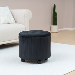 Bailey <span class=keywords><strong>Modern</strong></span> osmanlı ve sehpa Combo ile depolama siyah kadife ayak dışkı depolama sandalye osmanlı oturma odası için - Product Image 1