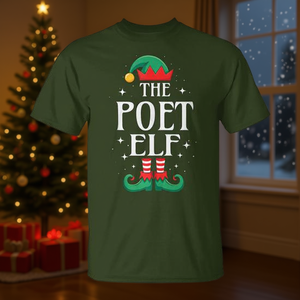 T-shirt de Noël The Poet Elf, tenue de Noël assortie, chemise de fête - Product Image 3